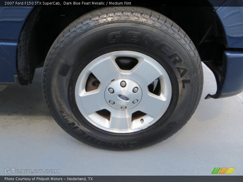 Dark Blue Pearl Metallic / Medium Flint 2007 Ford F150 STX SuperCab