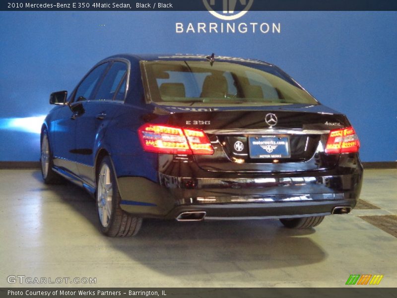 Black / Black 2010 Mercedes-Benz E 350 4Matic Sedan