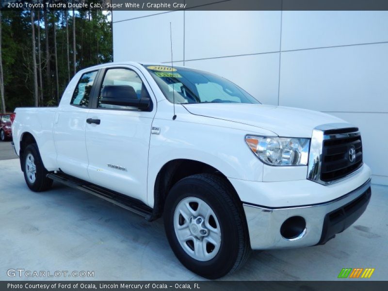 Super White / Graphite Gray 2010 Toyota Tundra Double Cab