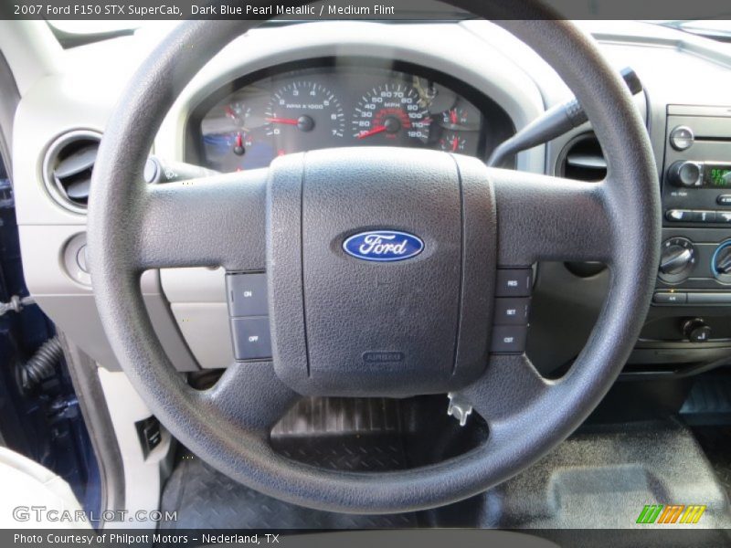 Dark Blue Pearl Metallic / Medium Flint 2007 Ford F150 STX SuperCab