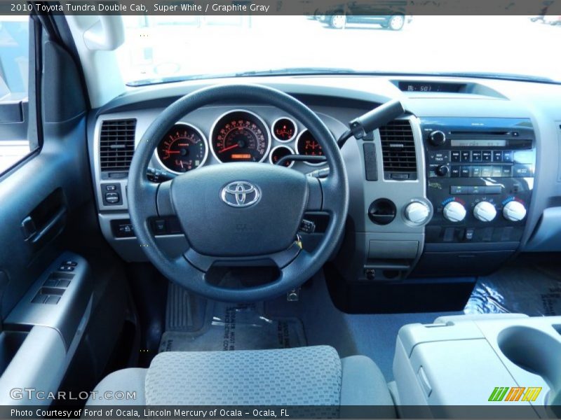 Super White / Graphite Gray 2010 Toyota Tundra Double Cab