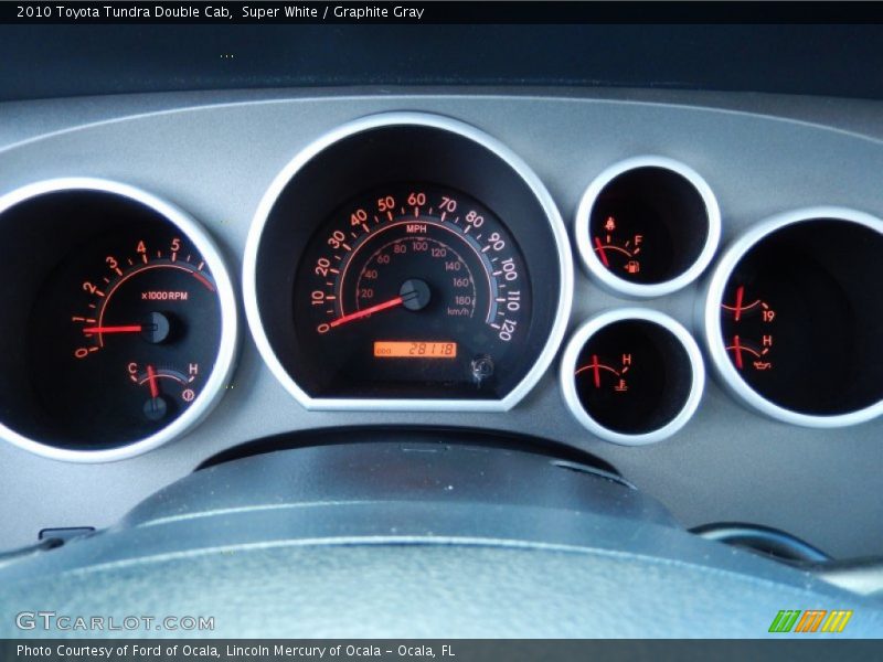 Super White / Graphite Gray 2010 Toyota Tundra Double Cab
