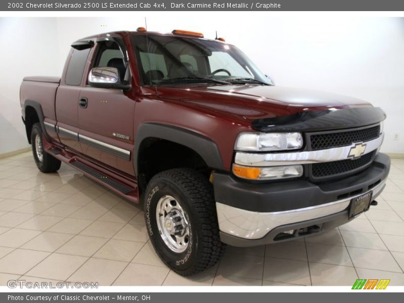 Dark Carmine Red Metallic / Graphite 2002 Chevrolet Silverado 2500 LS Extended Cab 4x4
