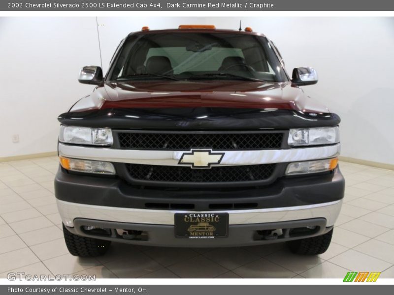 Dark Carmine Red Metallic / Graphite 2002 Chevrolet Silverado 2500 LS Extended Cab 4x4