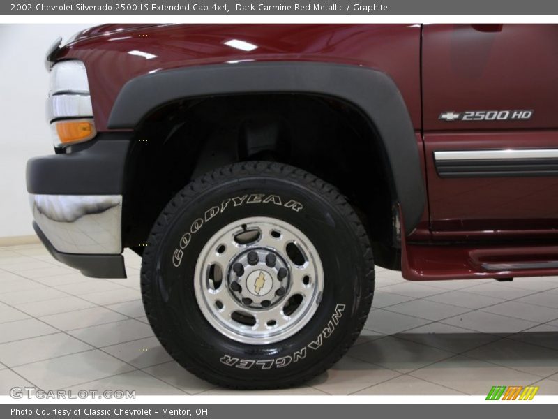 Dark Carmine Red Metallic / Graphite 2002 Chevrolet Silverado 2500 LS Extended Cab 4x4