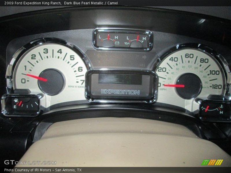 Dark Blue Pearl Metallic / Camel 2009 Ford Expedition King Ranch