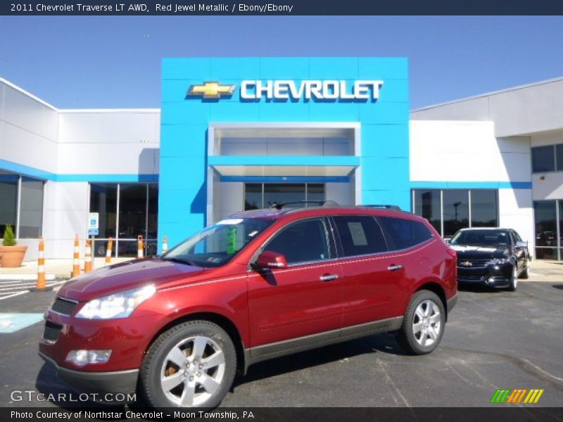 Red Jewel Metallic / Ebony/Ebony 2011 Chevrolet Traverse LT AWD