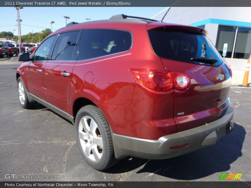 Red Jewel Metallic / Ebony/Ebony 2011 Chevrolet Traverse LT AWD