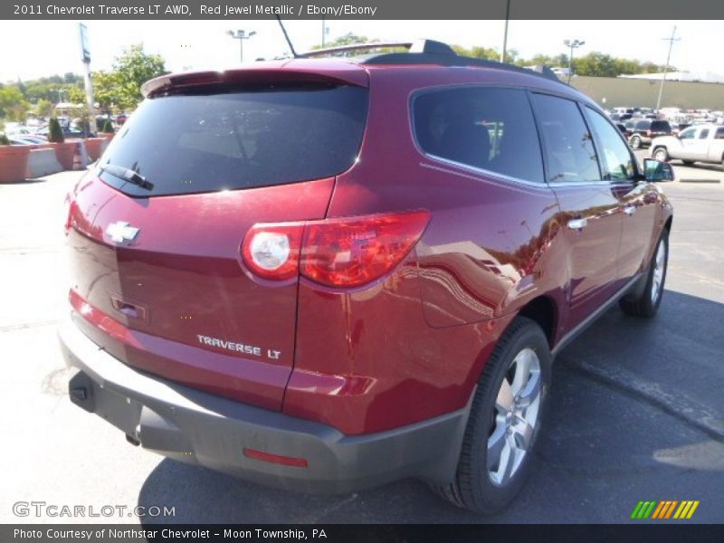 Red Jewel Metallic / Ebony/Ebony 2011 Chevrolet Traverse LT AWD