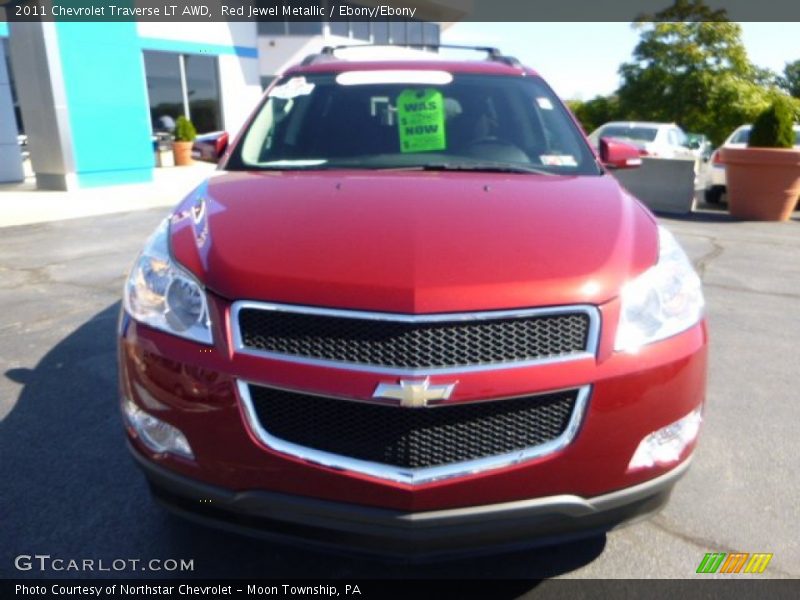 Red Jewel Metallic / Ebony/Ebony 2011 Chevrolet Traverse LT AWD