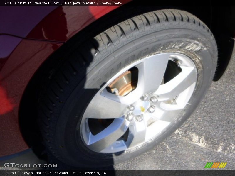 Red Jewel Metallic / Ebony/Ebony 2011 Chevrolet Traverse LT AWD