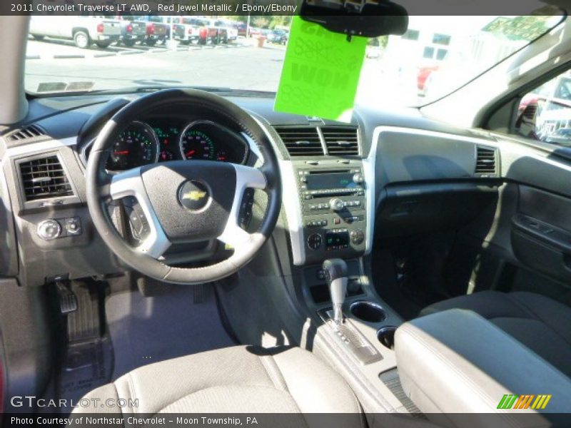 Red Jewel Metallic / Ebony/Ebony 2011 Chevrolet Traverse LT AWD