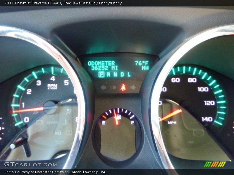 Red Jewel Metallic / Ebony/Ebony 2011 Chevrolet Traverse LT AWD
