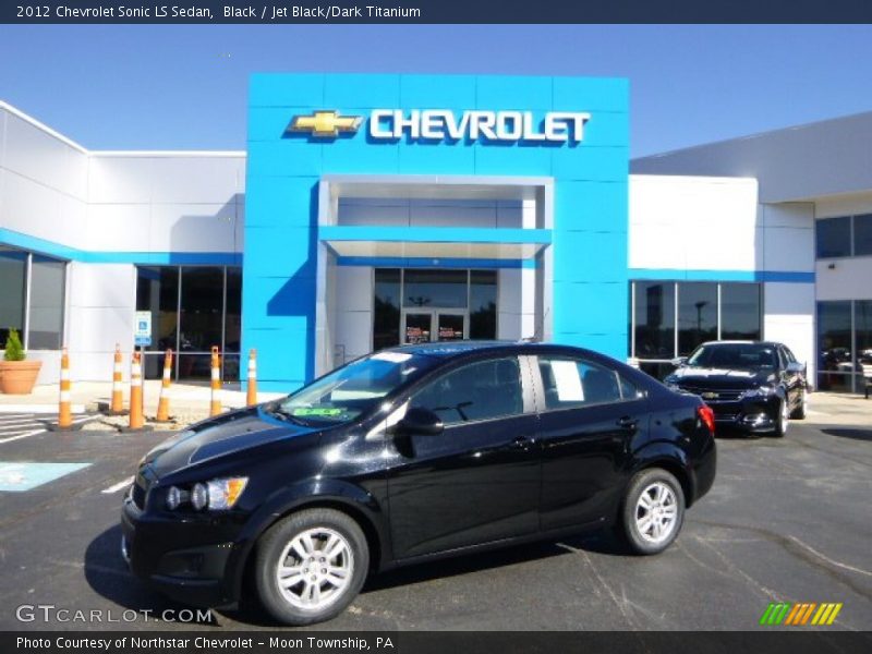 Black / Jet Black/Dark Titanium 2012 Chevrolet Sonic LS Sedan