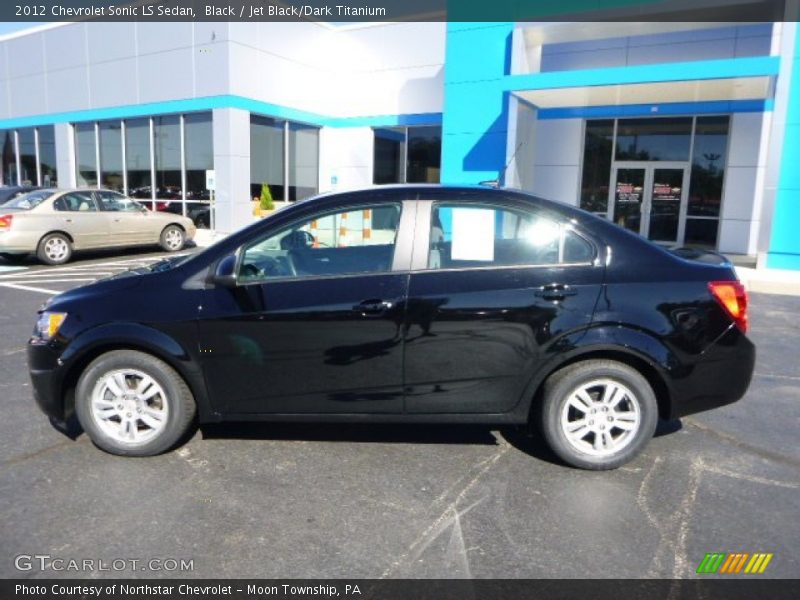 Black / Jet Black/Dark Titanium 2012 Chevrolet Sonic LS Sedan