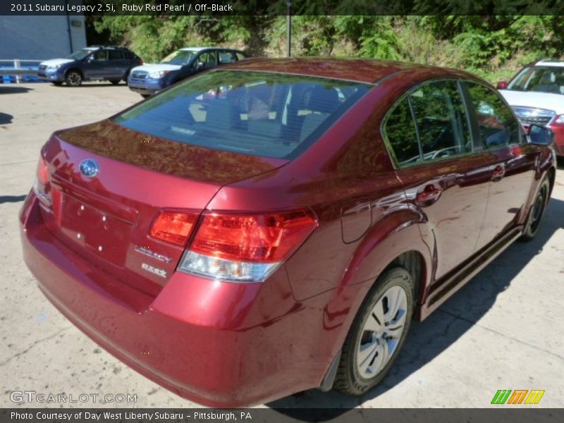Ruby Red Pearl / Off-Black 2011 Subaru Legacy 2.5i