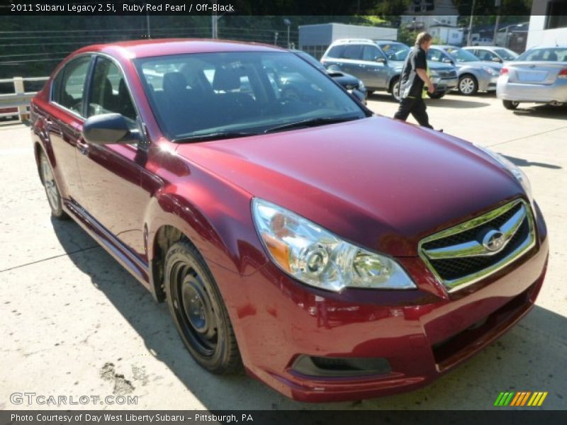 Ruby Red Pearl / Off-Black 2011 Subaru Legacy 2.5i