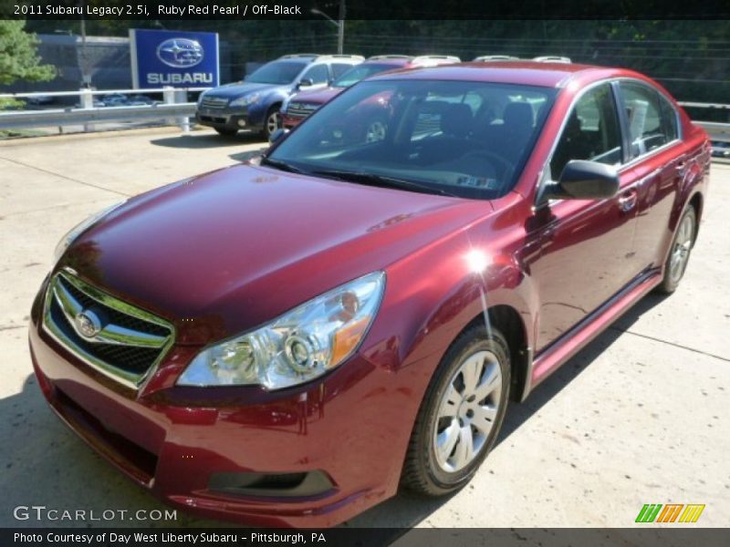 Ruby Red Pearl / Off-Black 2011 Subaru Legacy 2.5i