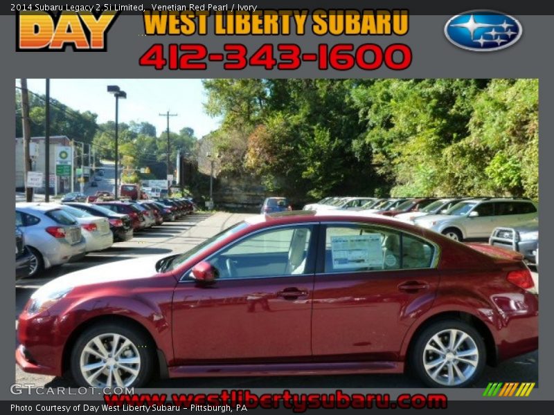 Venetian Red Pearl / Ivory 2014 Subaru Legacy 2.5i Limited