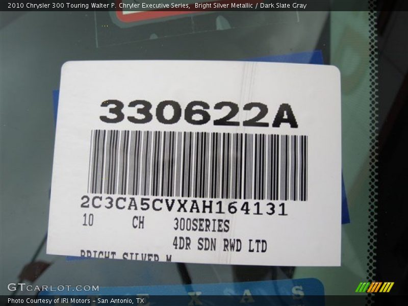 Bright Silver Metallic / Dark Slate Gray 2010 Chrysler 300 Touring Walter P. Chryler Executive Series