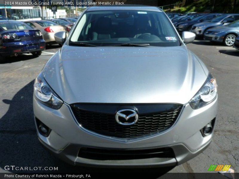 Liquid Silver Metallic / Black 2014 Mazda CX-5 Grand Touring AWD