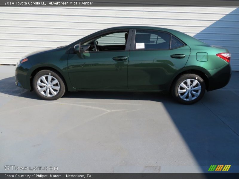 4Evergreen Mica / Amber 2014 Toyota Corolla LE