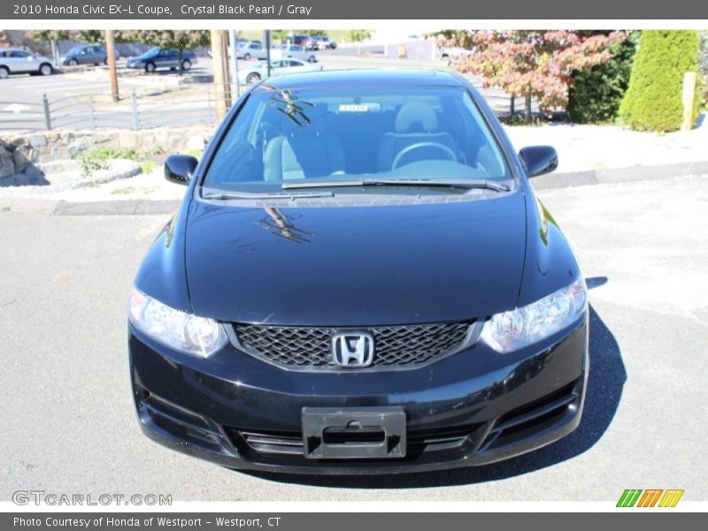 Crystal Black Pearl / Gray 2010 Honda Civic EX-L Coupe