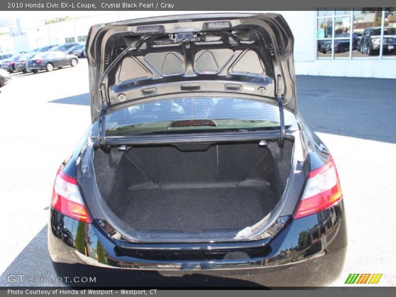 Crystal Black Pearl / Gray 2010 Honda Civic EX-L Coupe