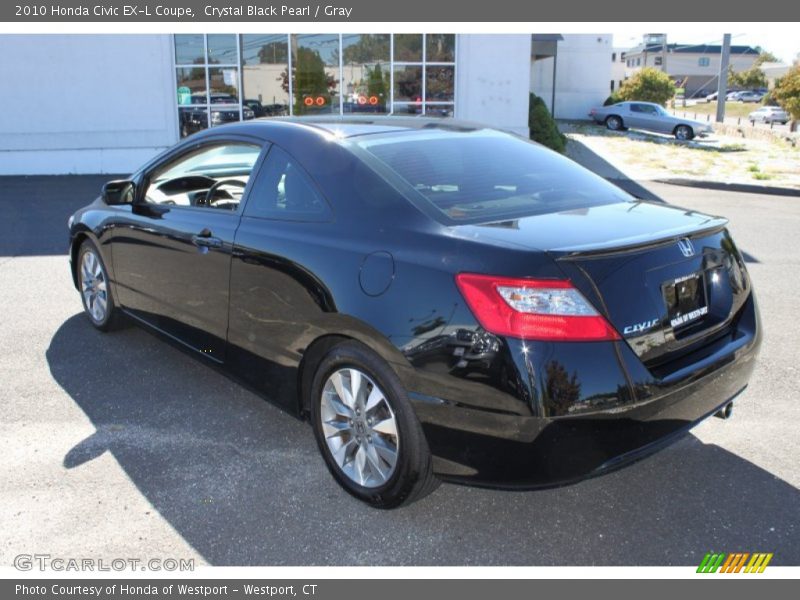 Crystal Black Pearl / Gray 2010 Honda Civic EX-L Coupe