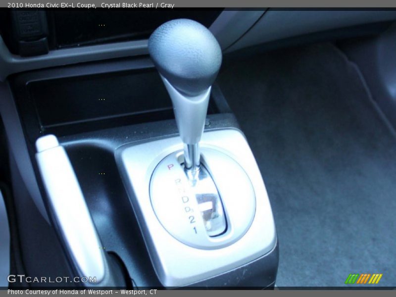 Crystal Black Pearl / Gray 2010 Honda Civic EX-L Coupe