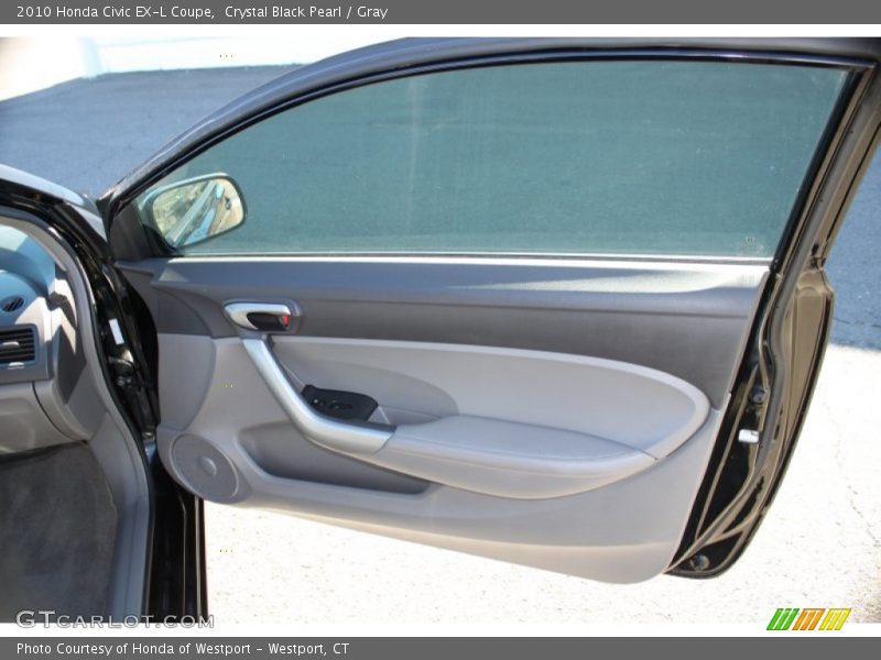 Crystal Black Pearl / Gray 2010 Honda Civic EX-L Coupe