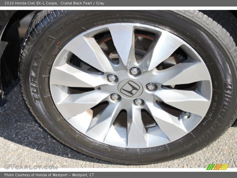 Crystal Black Pearl / Gray 2010 Honda Civic EX-L Coupe