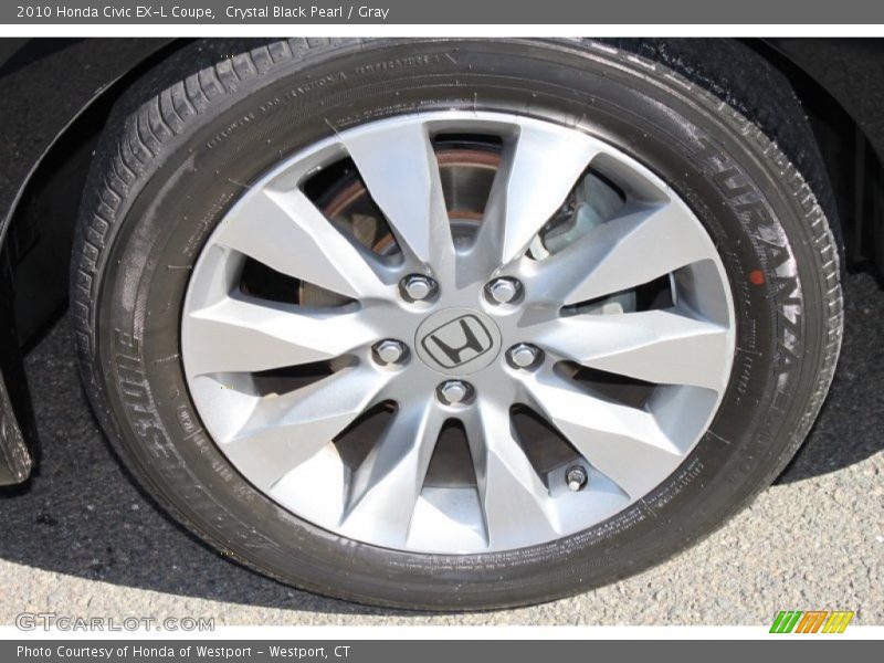Crystal Black Pearl / Gray 2010 Honda Civic EX-L Coupe