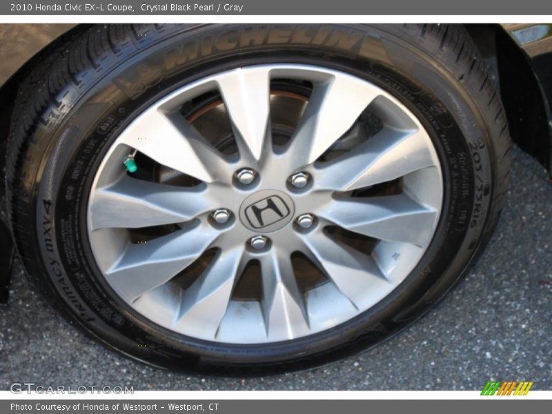 Crystal Black Pearl / Gray 2010 Honda Civic EX-L Coupe