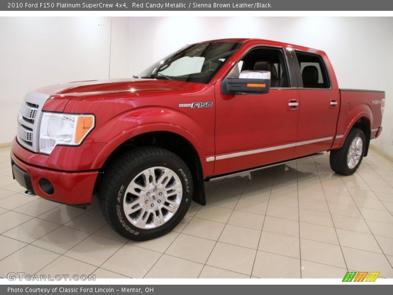 Red Candy Metallic / Sienna Brown Leather/Black 2010 Ford F150 Platinum SuperCrew 4x4