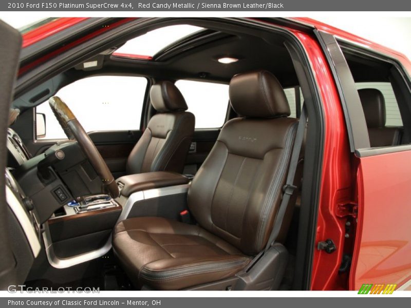 Red Candy Metallic / Sienna Brown Leather/Black 2010 Ford F150 Platinum SuperCrew 4x4