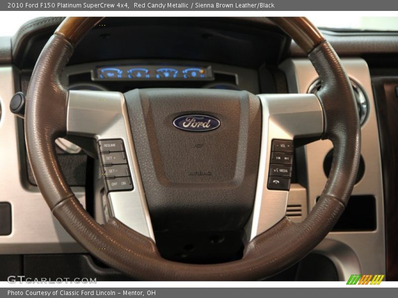 Red Candy Metallic / Sienna Brown Leather/Black 2010 Ford F150 Platinum SuperCrew 4x4