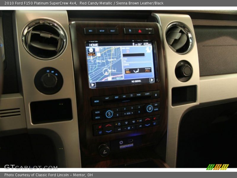 Red Candy Metallic / Sienna Brown Leather/Black 2010 Ford F150 Platinum SuperCrew 4x4