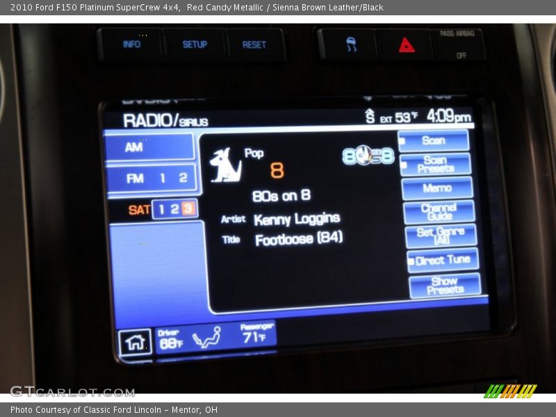Red Candy Metallic / Sienna Brown Leather/Black 2010 Ford F150 Platinum SuperCrew 4x4