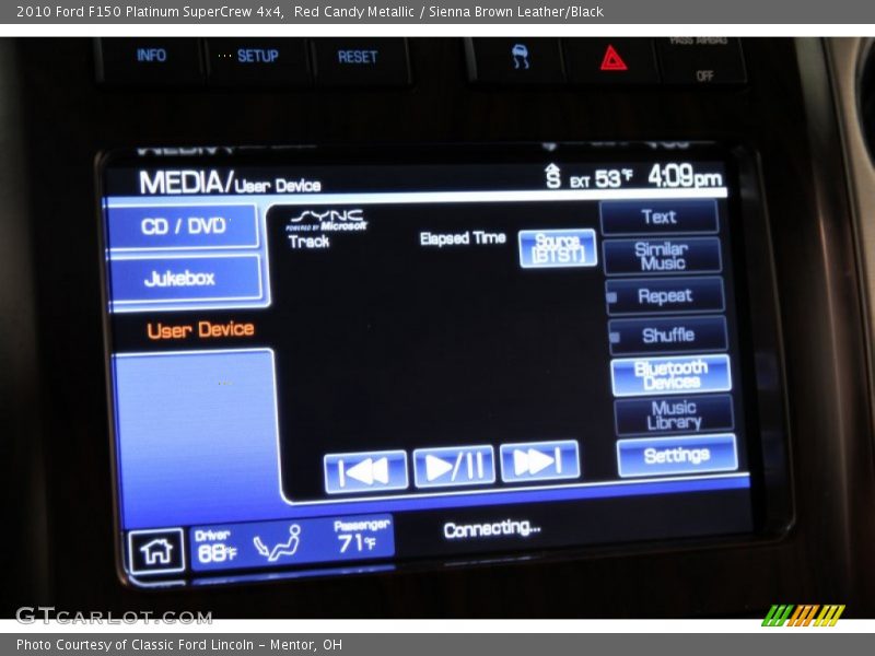 Red Candy Metallic / Sienna Brown Leather/Black 2010 Ford F150 Platinum SuperCrew 4x4