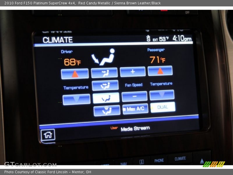 Red Candy Metallic / Sienna Brown Leather/Black 2010 Ford F150 Platinum SuperCrew 4x4