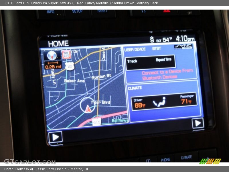 Red Candy Metallic / Sienna Brown Leather/Black 2010 Ford F150 Platinum SuperCrew 4x4