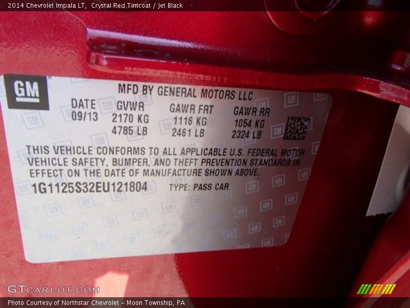Crystal Red Tintcoat / Jet Black 2014 Chevrolet Impala LT
