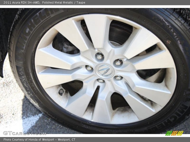 Polished Metal Metallic / Taupe 2011 Acura RDX SH-AWD