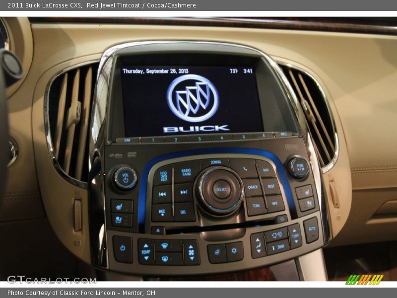 Red Jewel Tintcoat / Cocoa/Cashmere 2011 Buick LaCrosse CXS