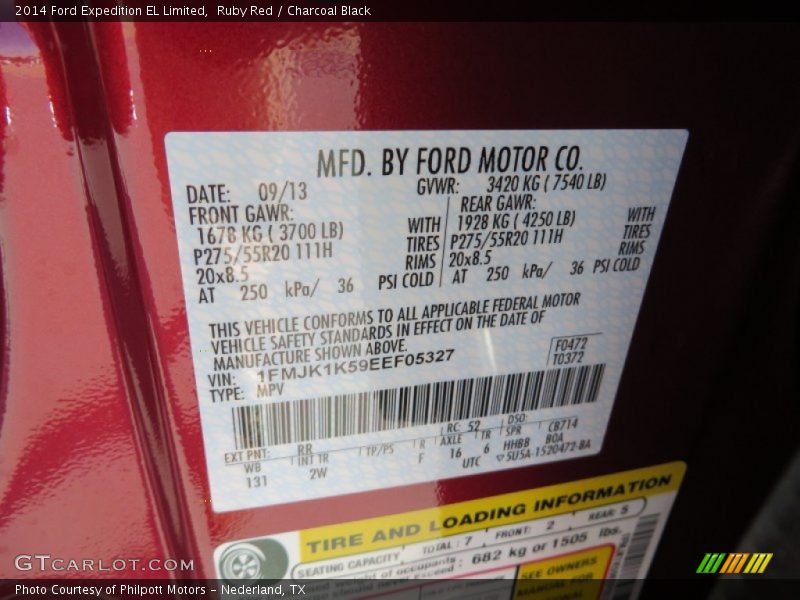 Ruby Red / Charcoal Black 2014 Ford Expedition EL Limited