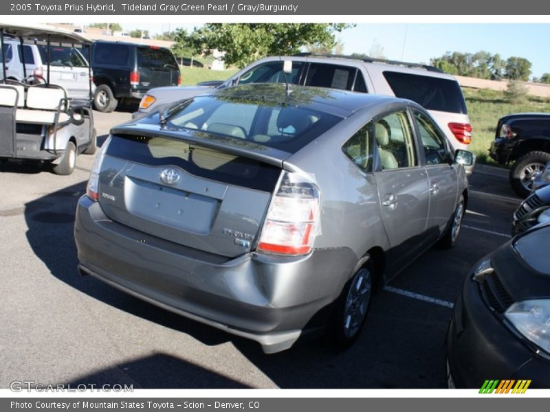 Tideland Gray Green Pearl / Gray/Burgundy 2005 Toyota Prius Hybrid