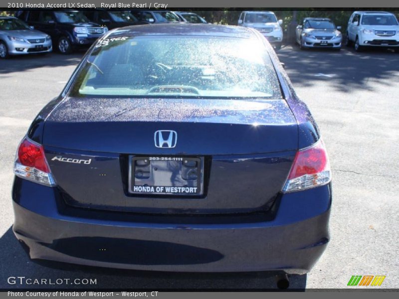 Royal Blue Pearl / Gray 2010 Honda Accord LX Sedan