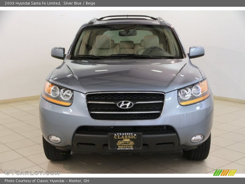 Silver Blue / Beige 2009 Hyundai Santa Fe Limited