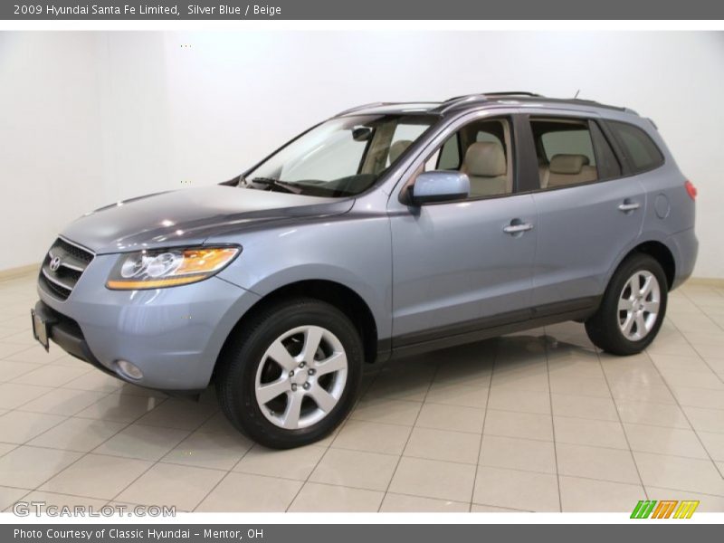 Silver Blue / Beige 2009 Hyundai Santa Fe Limited